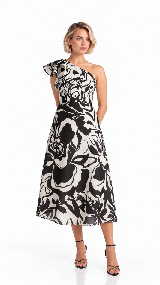 The Noir Fleur Dress