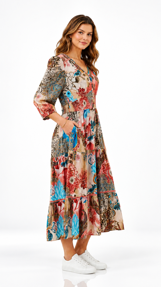 The Garden Within Shirred Dress
