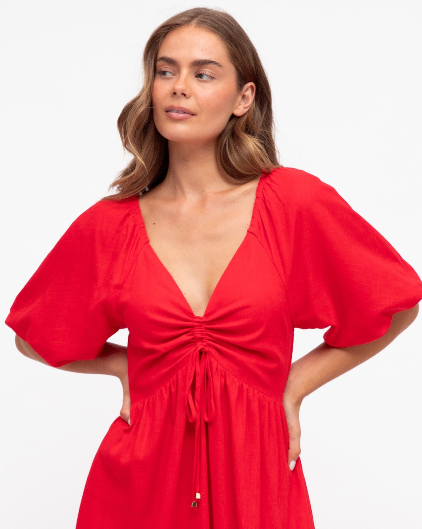 The Crimson Breeze Maxi Dress