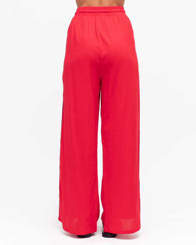 The Elite Stripe Pants - Scarlet Edition