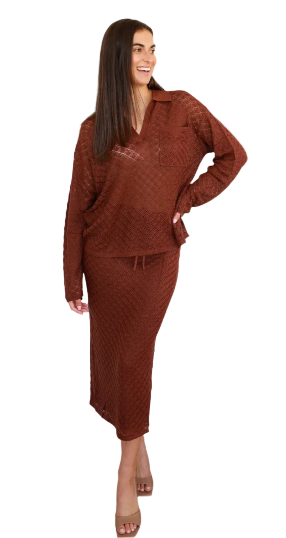 The Marlowe Knit Set - Chocolate