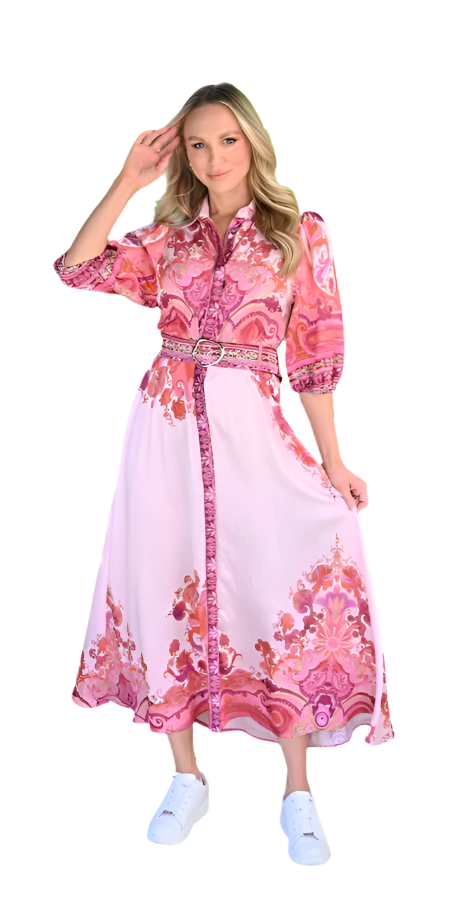 The Blush Reverie Midi Dress