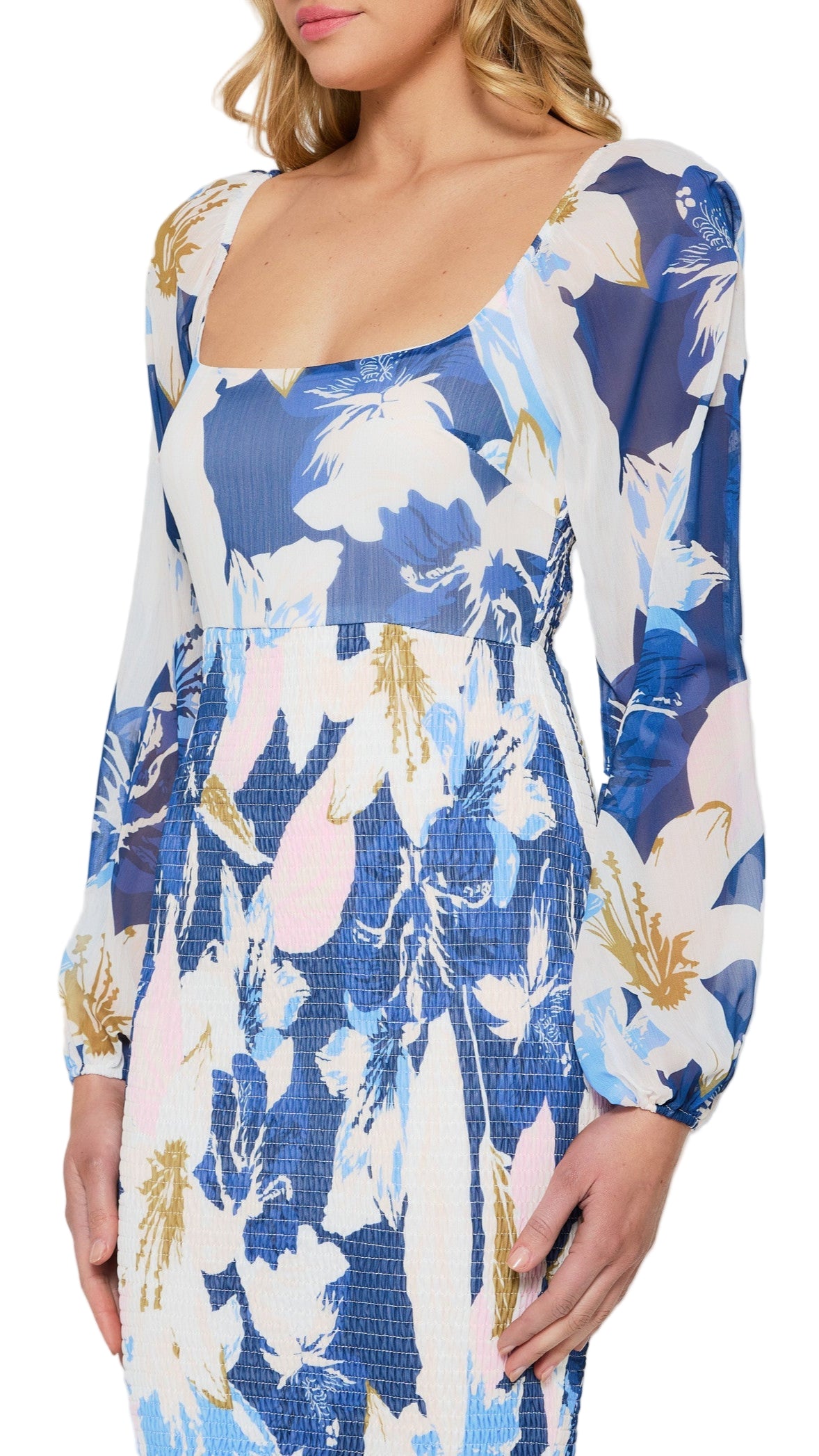 The Azure Bloom Dress