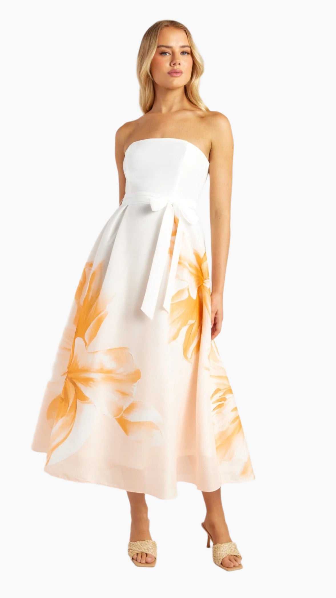 The Peachy Delight Midi Dress