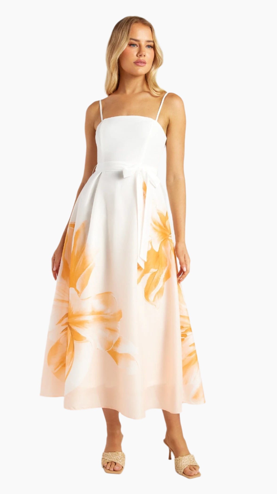 The Peachy Delight Midi Dress