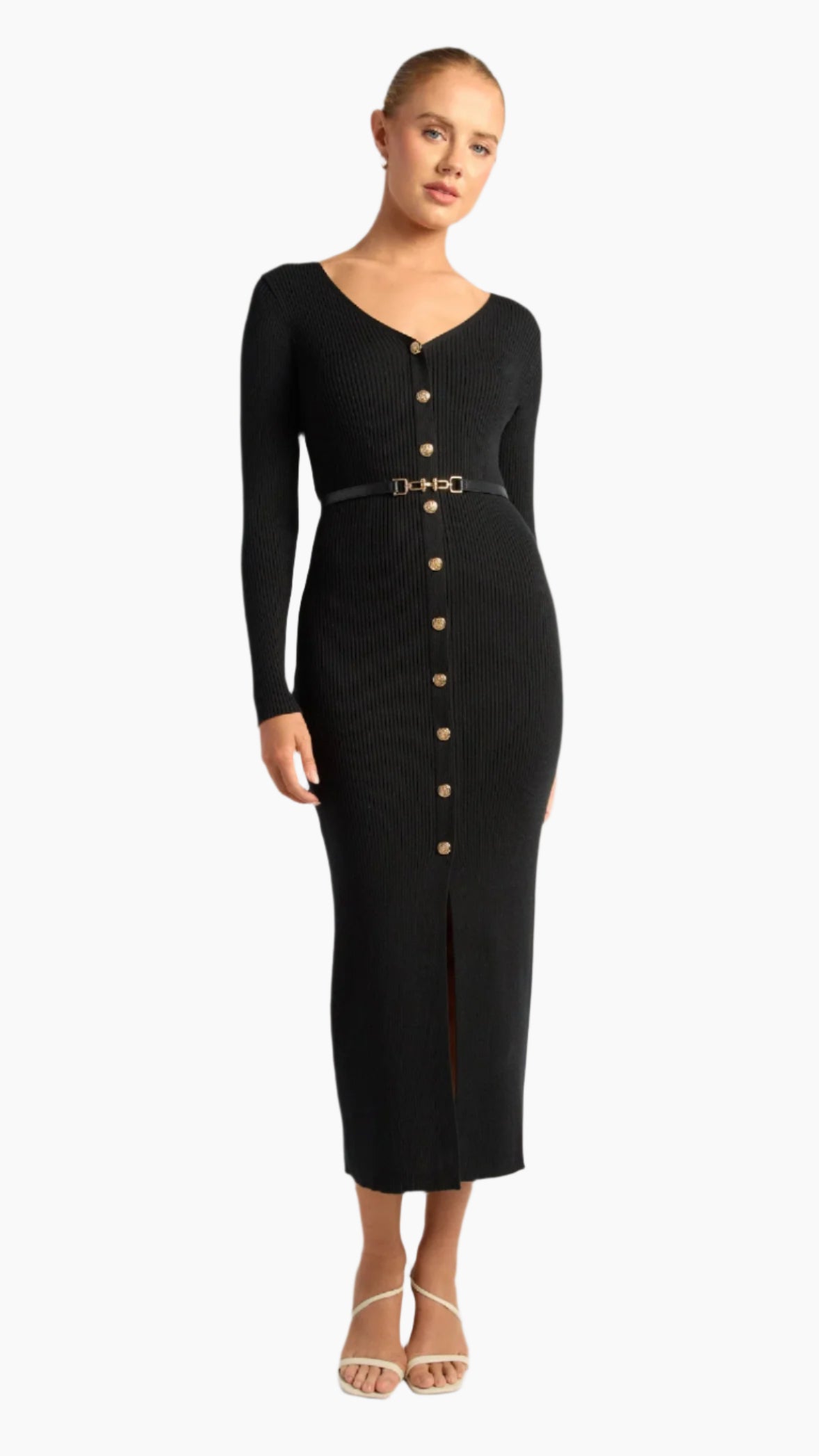 The Alexis Reign Knit Dress - Black