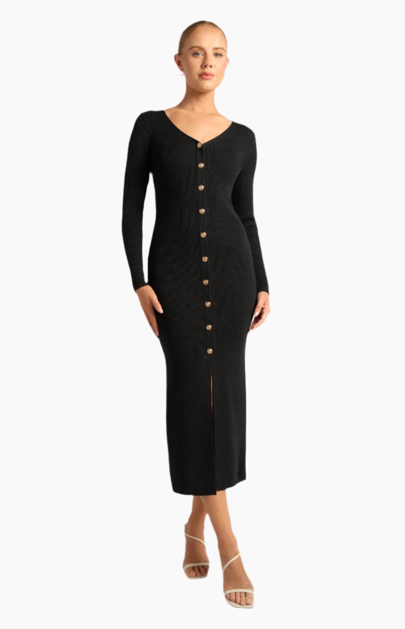 The Alexis Reign Knit Dress - Black