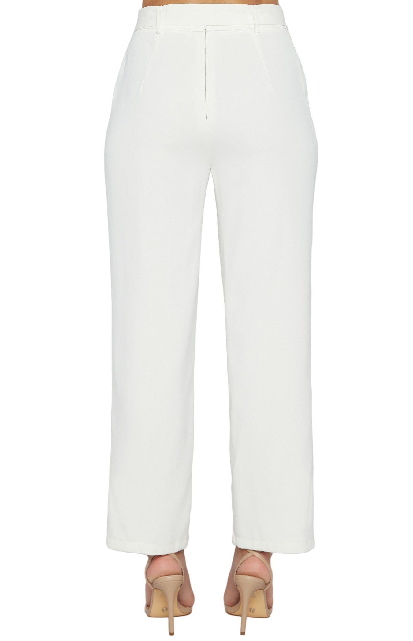 White pants on a plain background