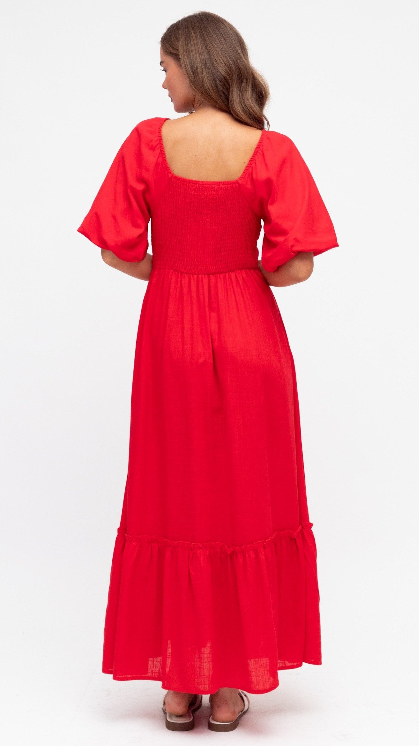 The Crimson Breeze Maxi Dress