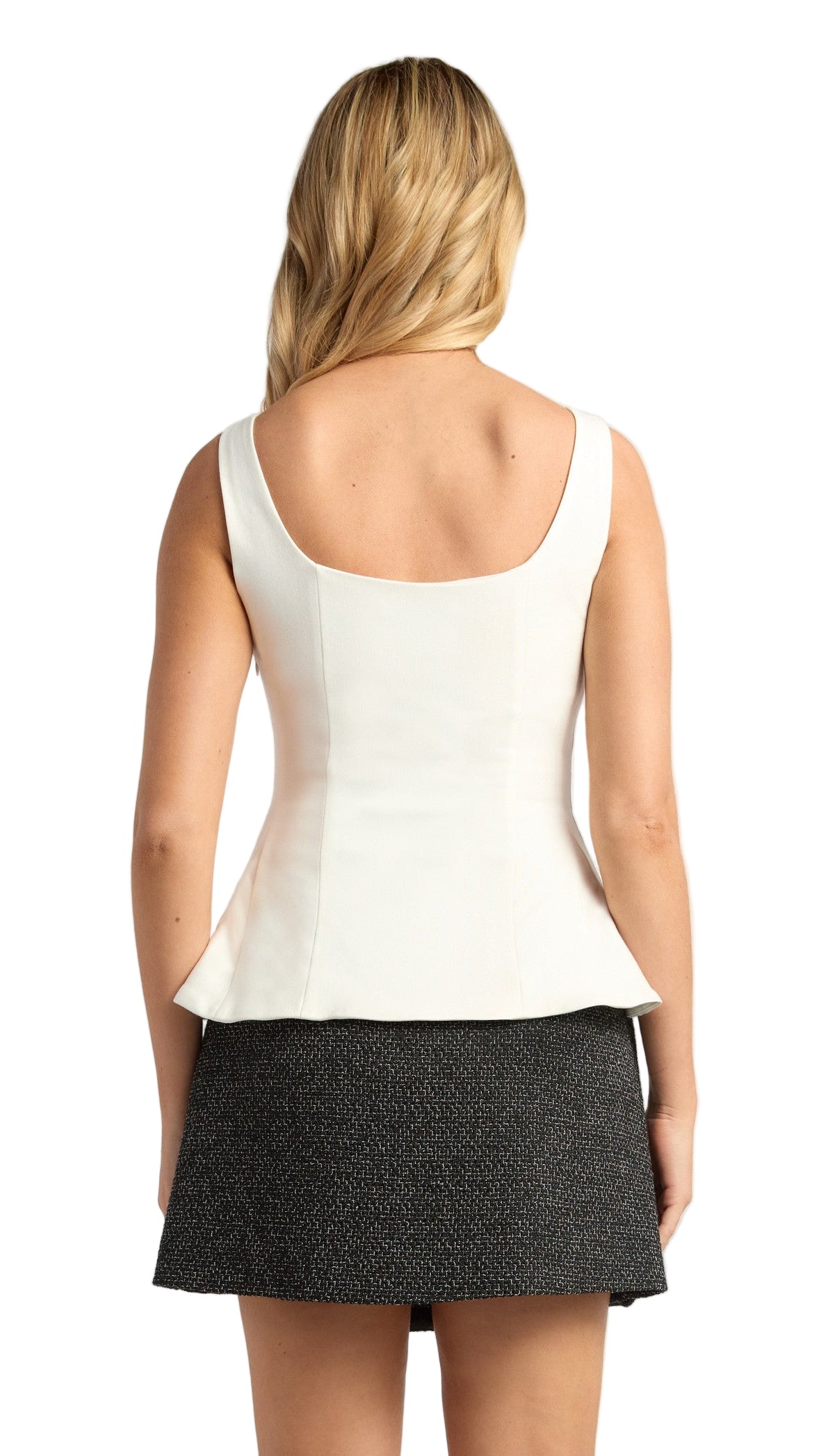 The White Aria Peplum Top