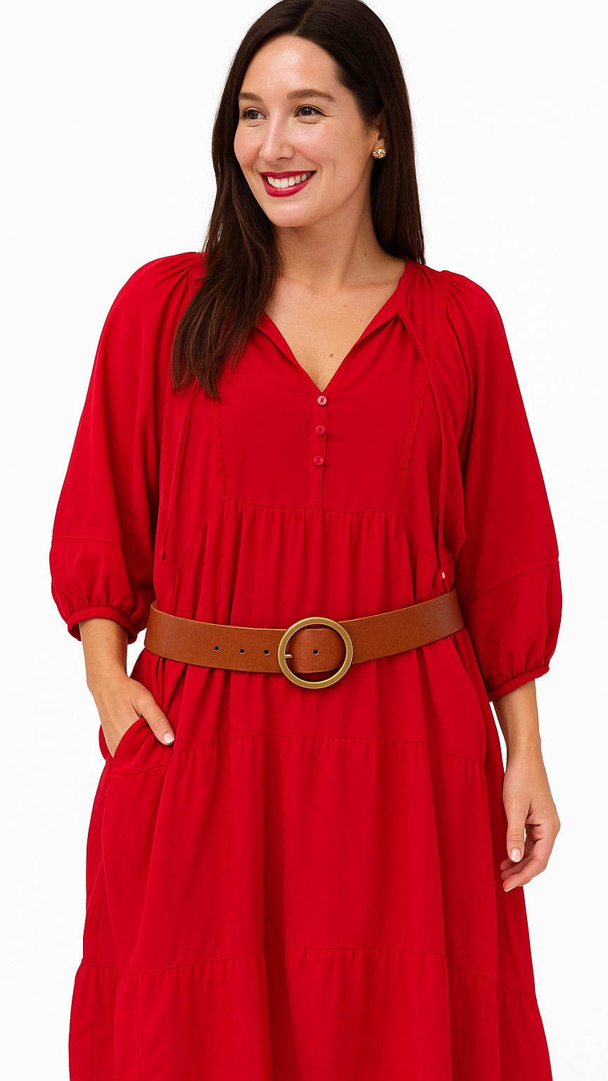 The Willow Breeze Tiered Midi Dress