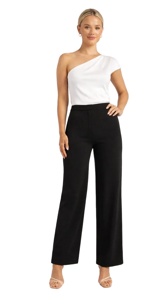 The Lennox Structured Stretch Pant - Black