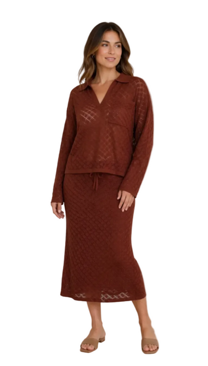 The Marlowe Knit Set - Beige, Chocolate & Black