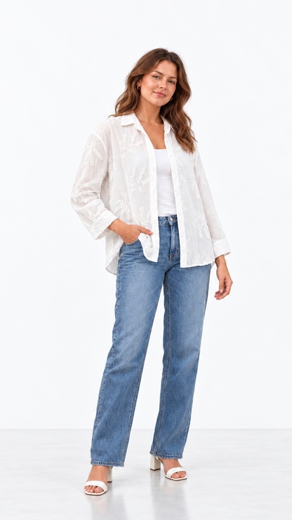 The Maisie Embroidered Cotton Blouse