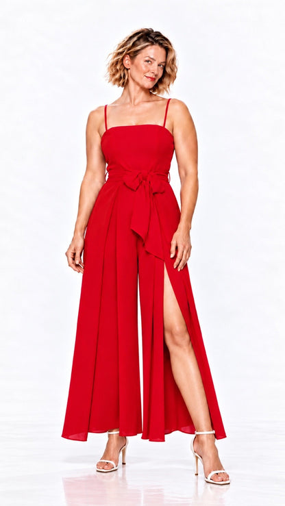 The Scarlet Tie Jumpsuit
