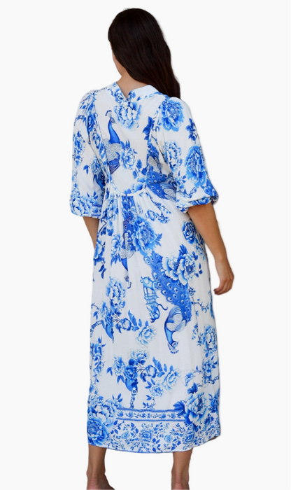 The Porcelain Peacock Dress