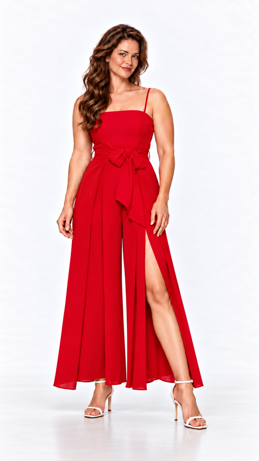 The Scarlet Tie Jumpsuit