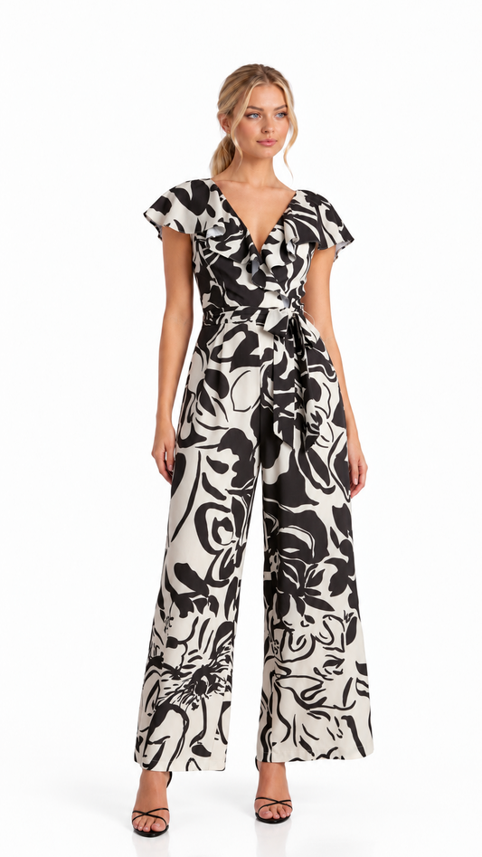 The Noir Fleur Jumpsuit