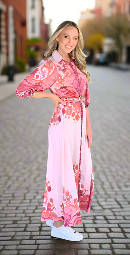 The Blush Reverie Midi Dress