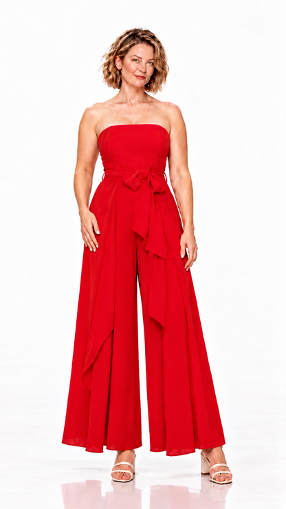 The Scarlet Tie Jumpsuit