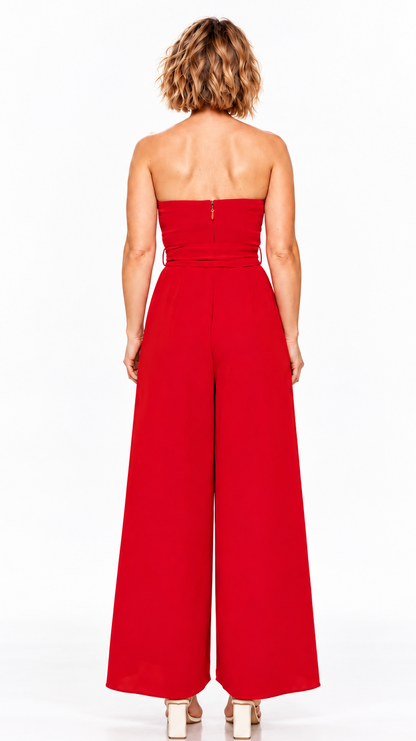 The Scarlet Tie Jumpsuit