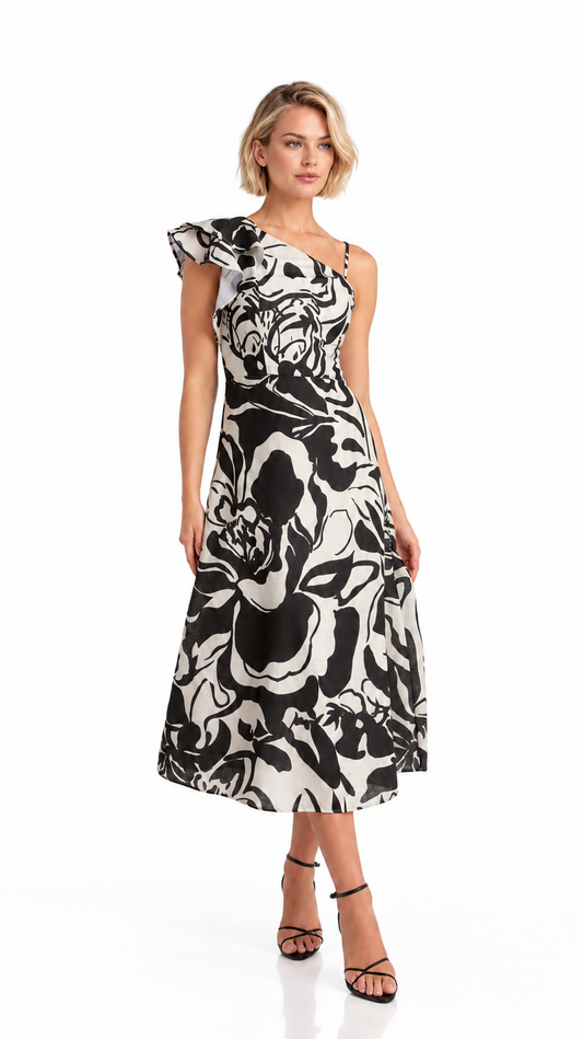 The Noir Fleur Dress