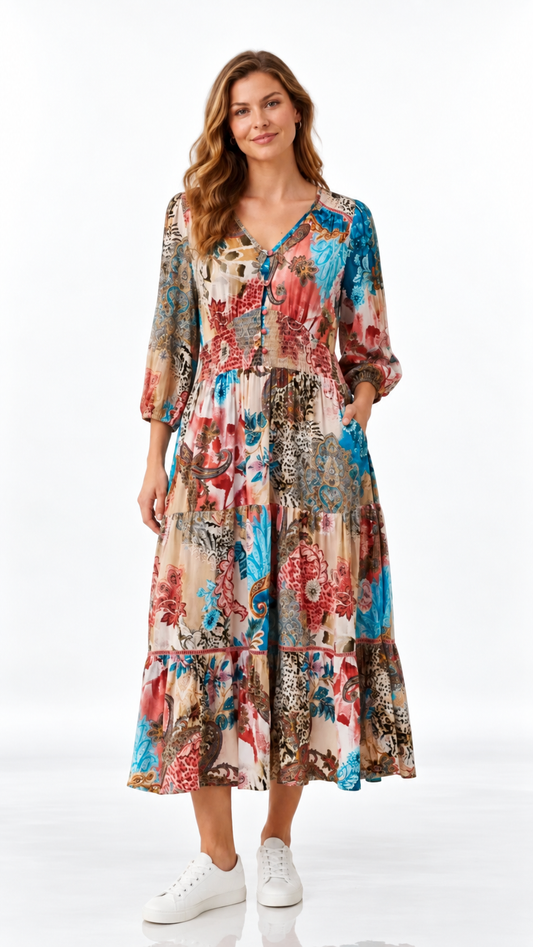 The Garden Within Shirred Dress
