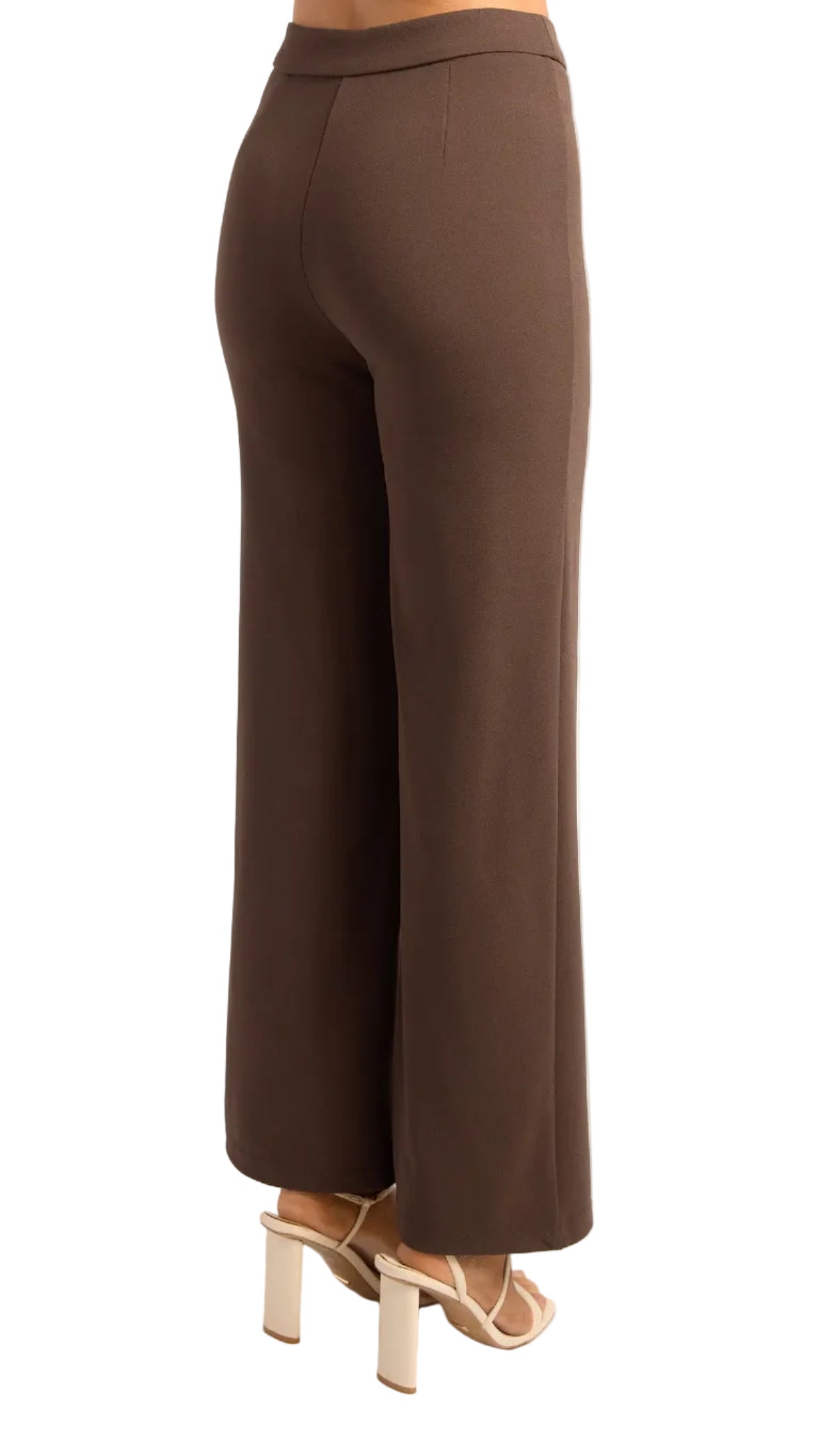 The Lennox Structured Stretch Pants - Chocolate
