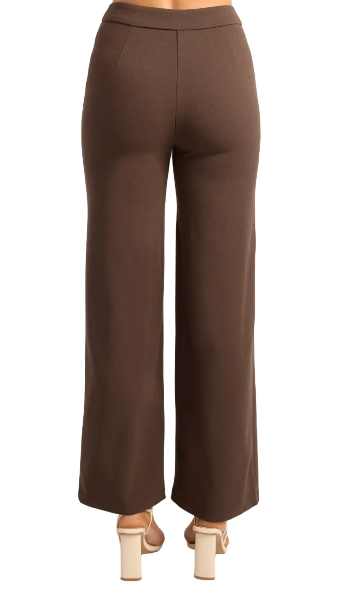The Lennox Structured Stretch Pants - Chocolate