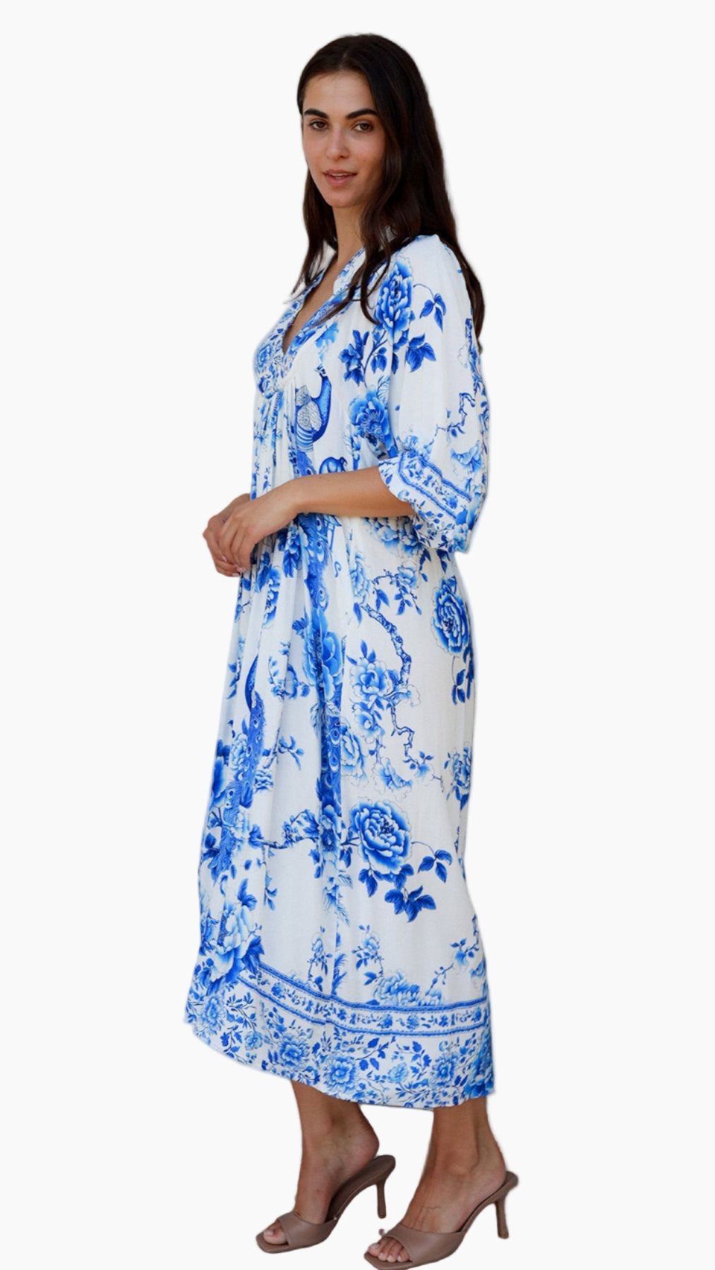 The Porcelain Peacock Dress