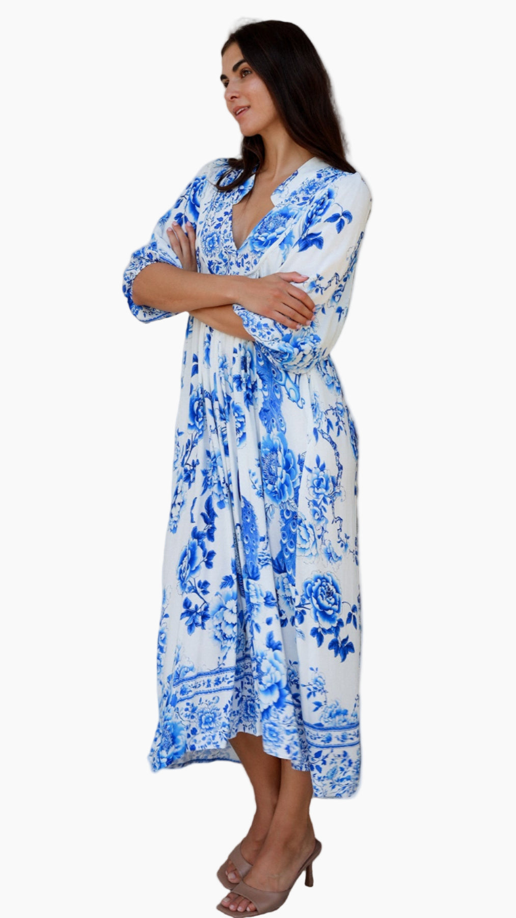 The Porcelain Peacock Dress