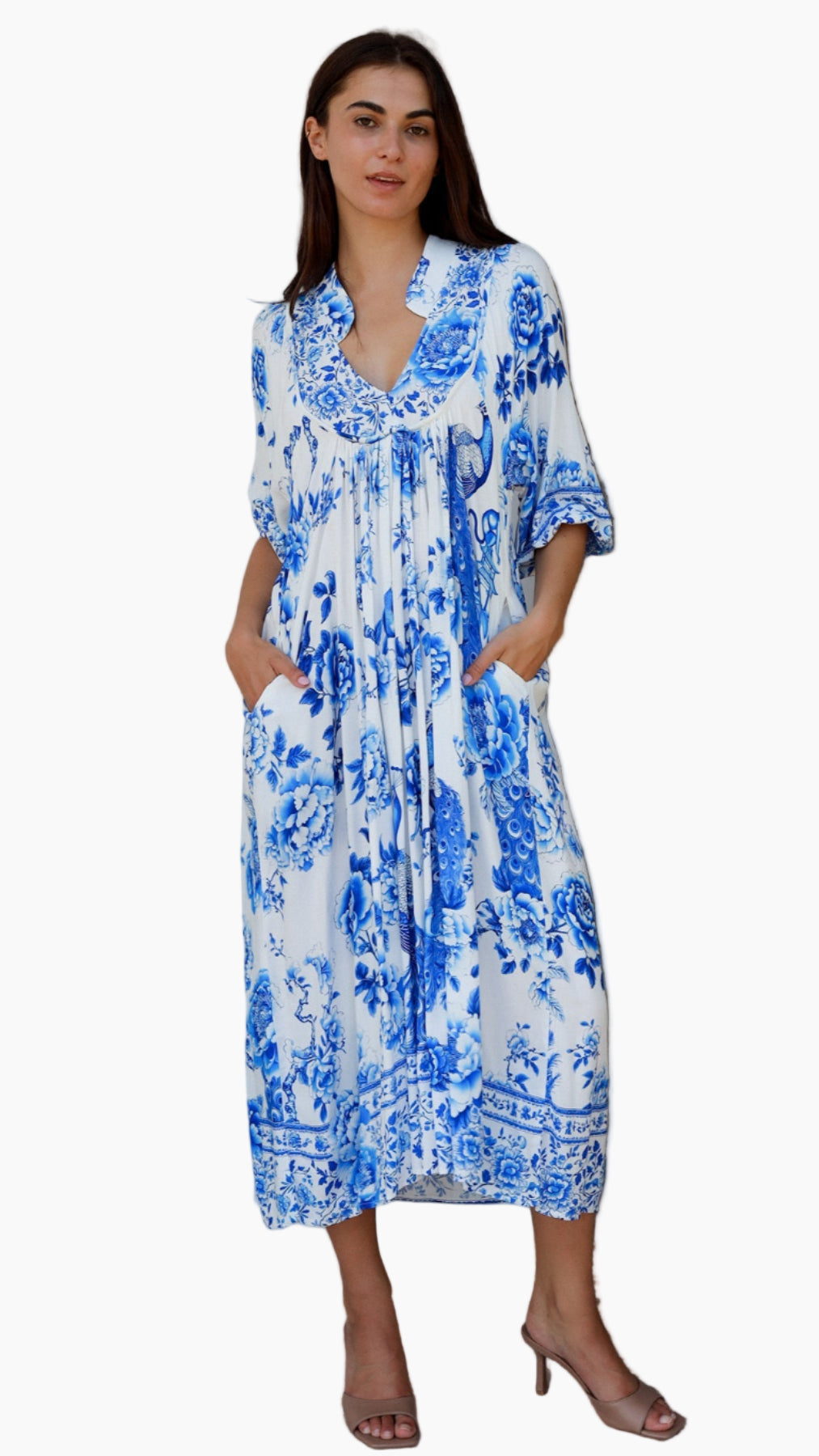 The Porcelain Peacock Dress