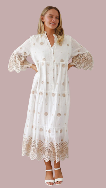 The Golden Solace Grace Dress