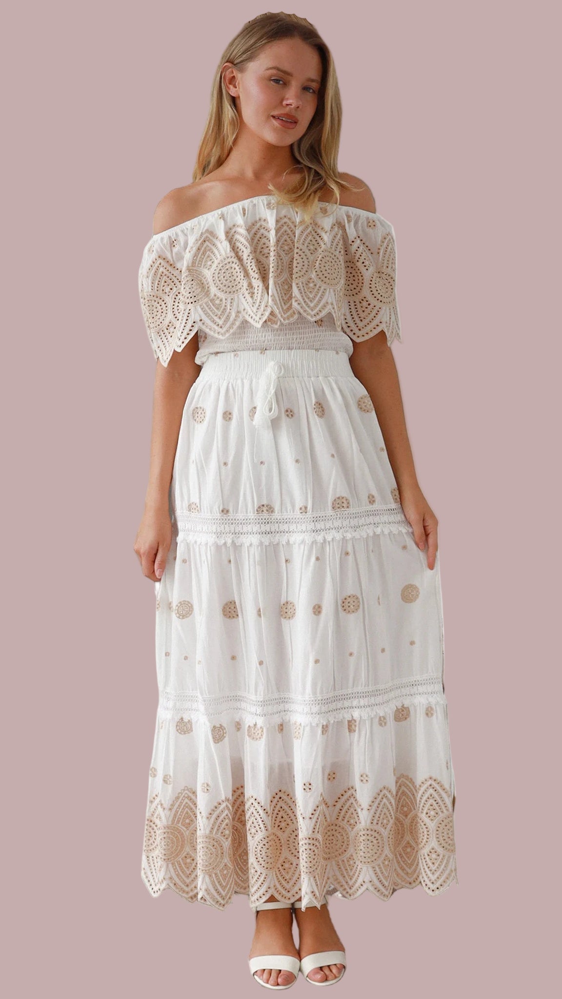 The Golden Solace Embroidered Set