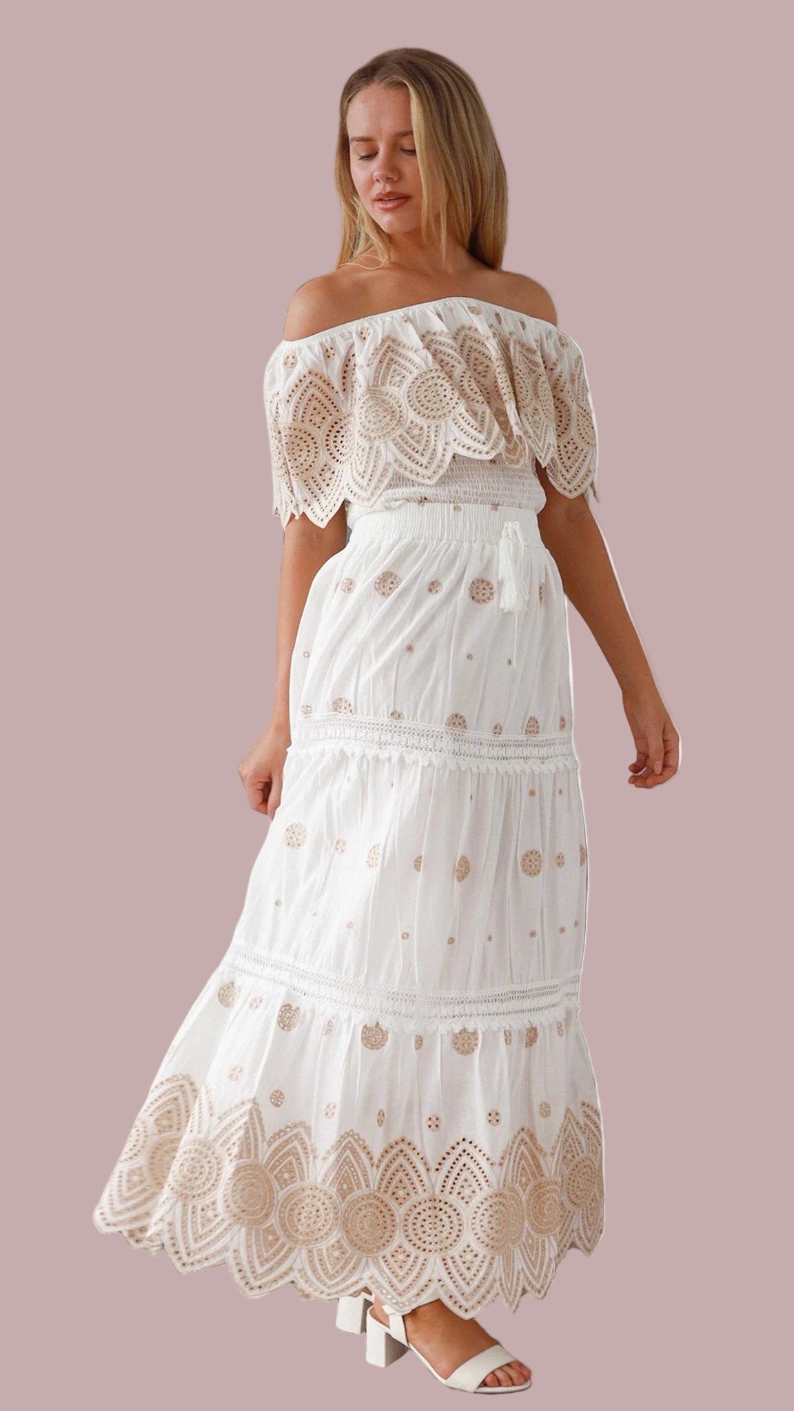 The Golden Solace Embroidered Set