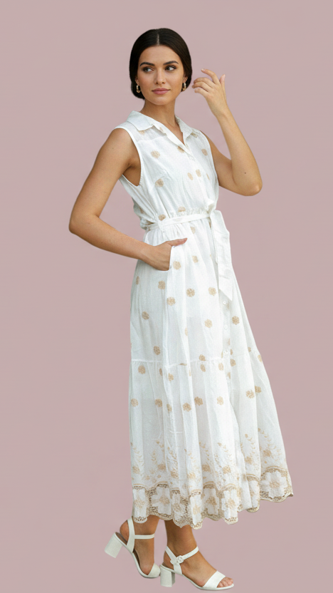 The Golden Solace Riviera Dress