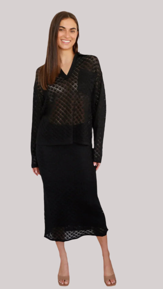 The Marlowe Knit Set - Black