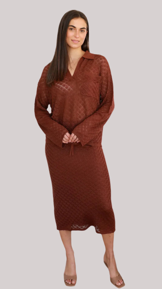 The Marlowe Knit Set - Chocolate