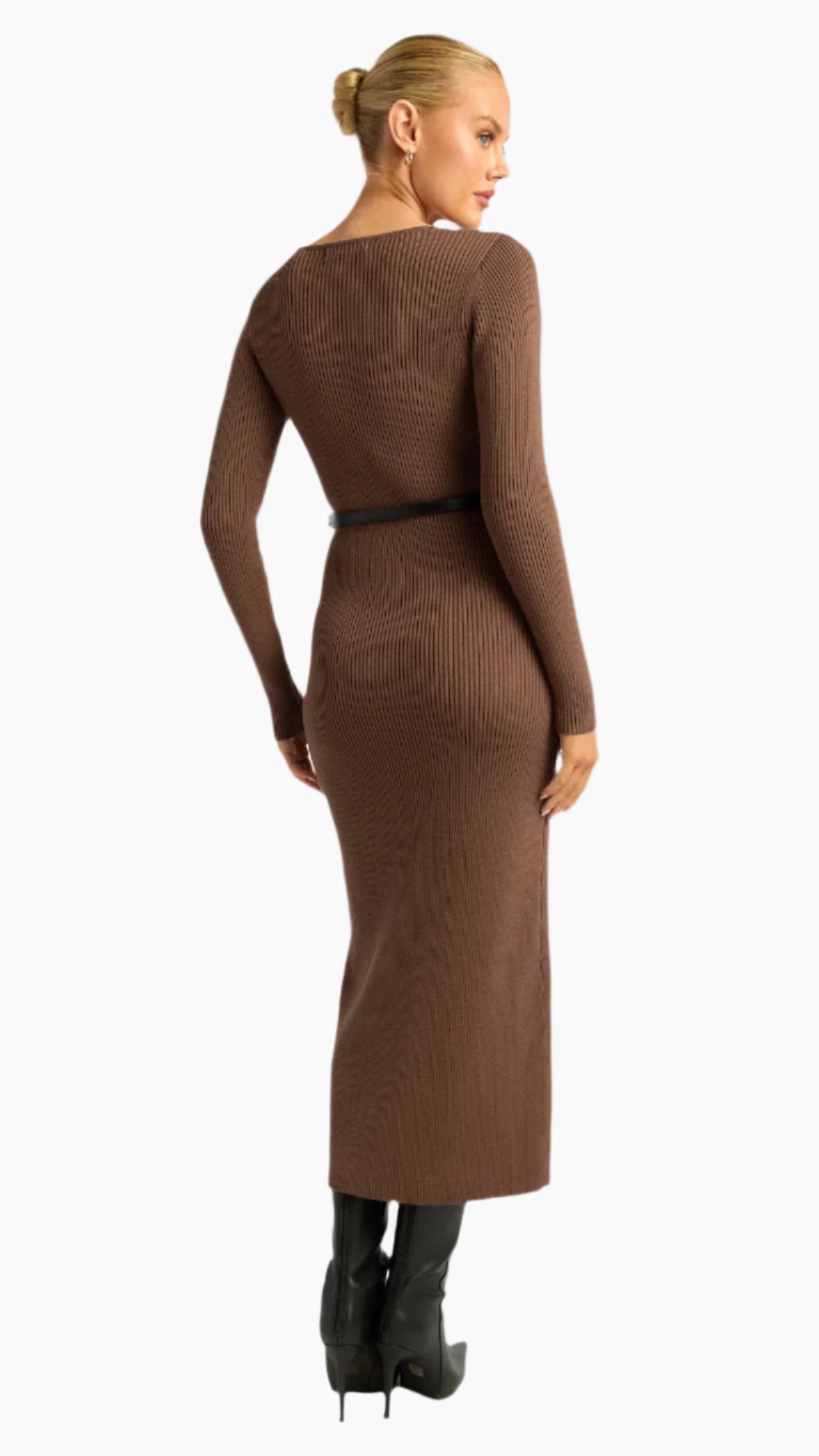 The Alexis Reign Knit Dress - Chocolate