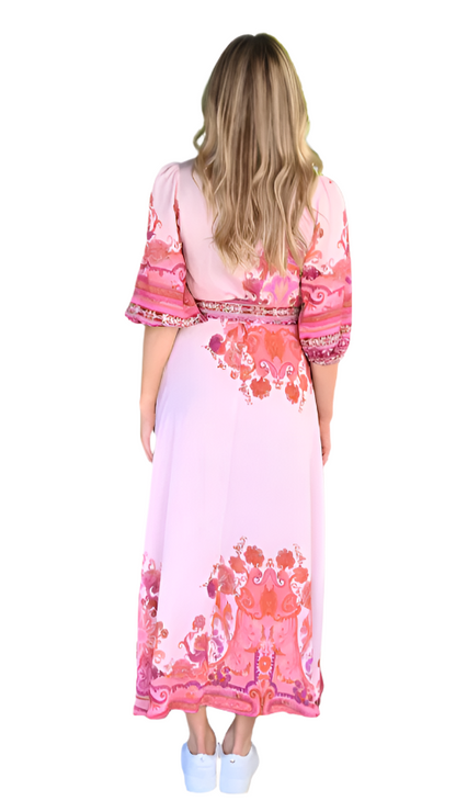 The Blush Reverie Midi Dress