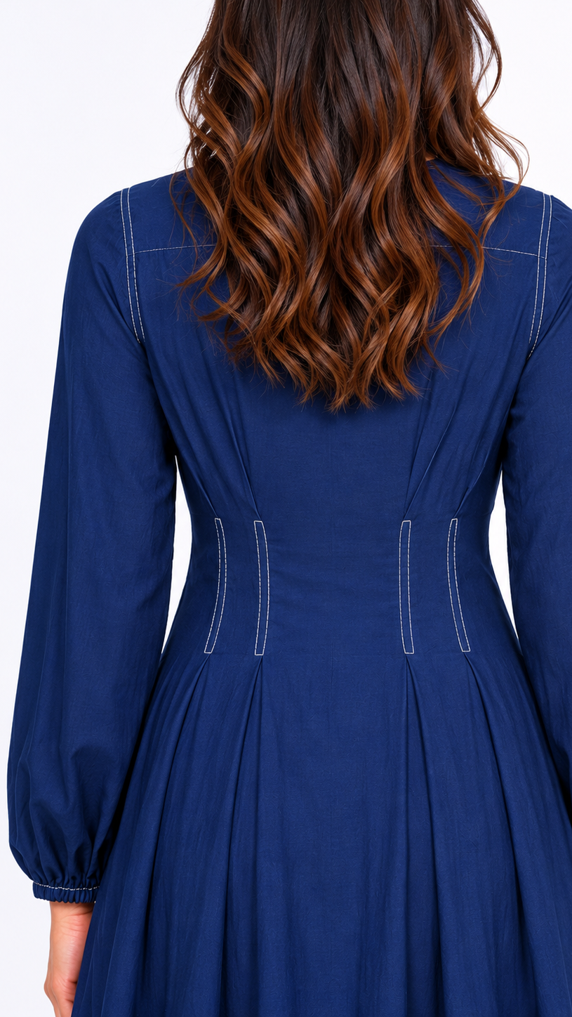 The Ellis Dress in Navy