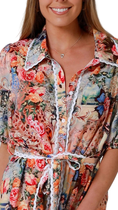 The Ulysses Bloom Shirt Midi