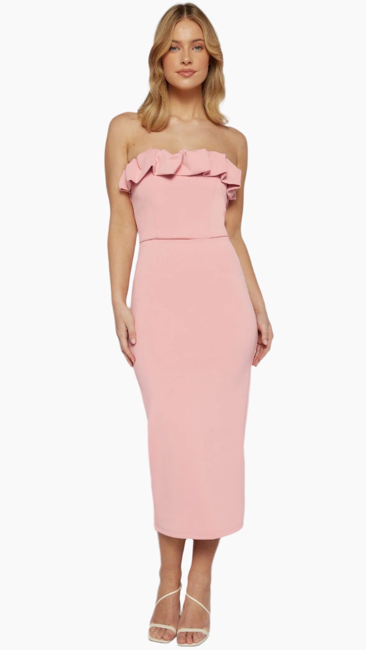 The Seraphina Ruffle Midi Dress