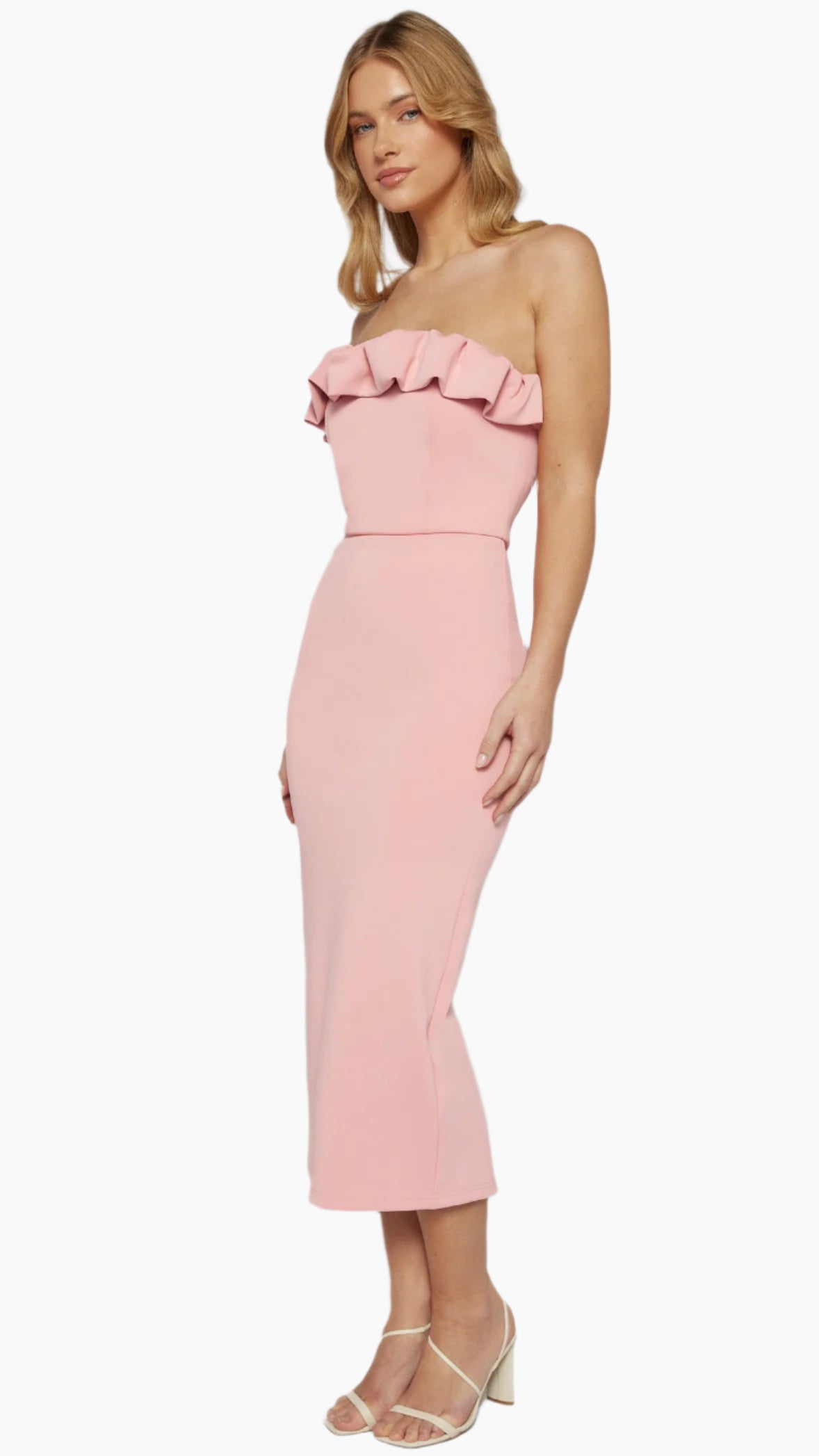 The Seraphina Ruffle Midi Dress