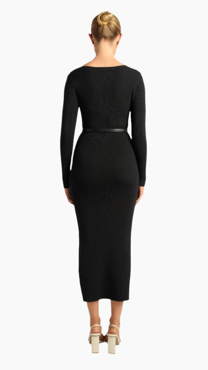 The Alexis Reign Knit Dress - Black