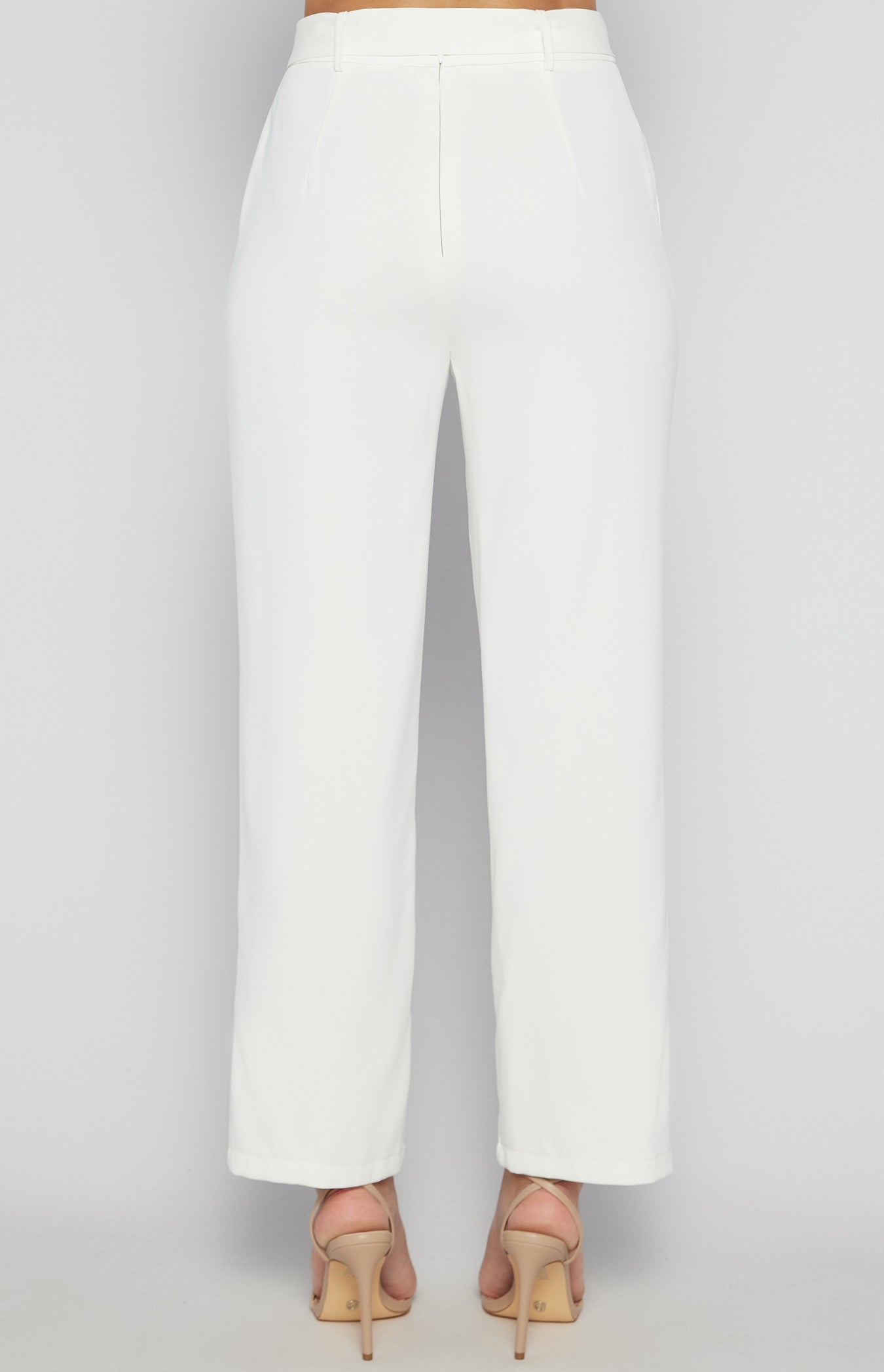 White pants on a plain background